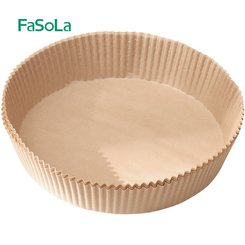 FaSoLa air fryer paper barbecue paper oil-absorbing paper round oven baking pan household log color baking oil-absorbing paper