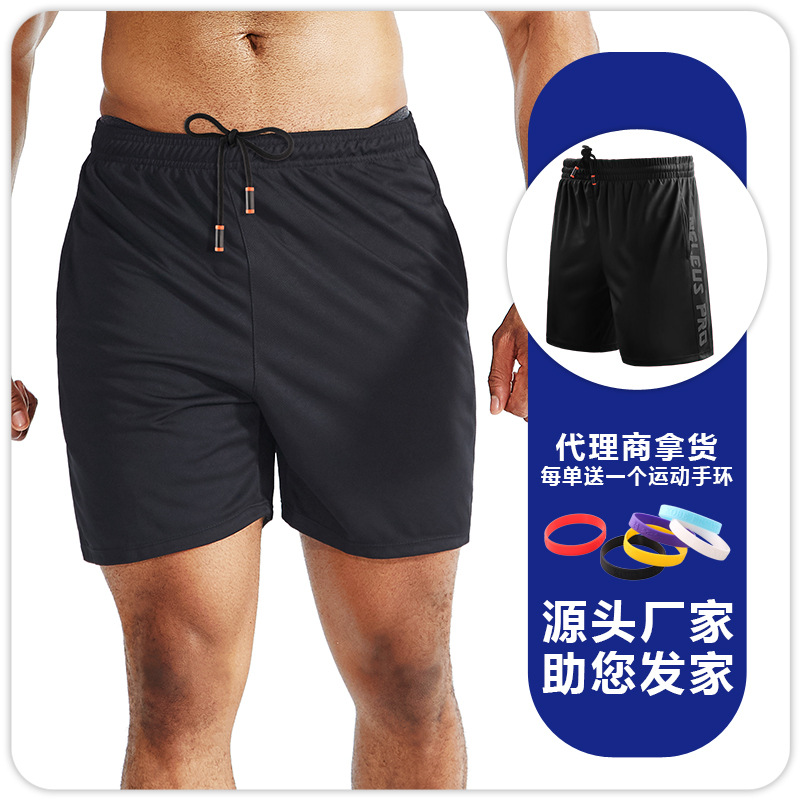 Pantalones Cortos Deportivos para Hombre Mezcla de Fibra Sintética Transpirable Secado rápido para Deportes y Entrenamiento