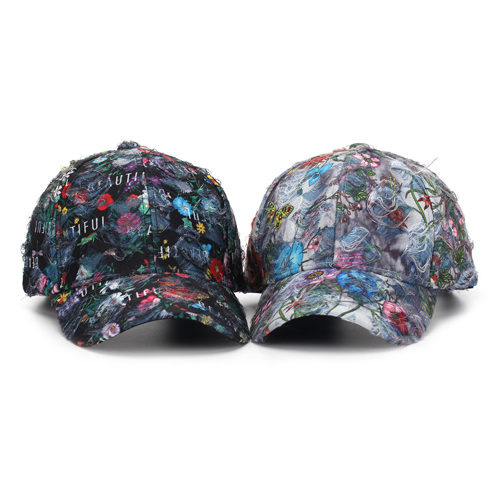Ethnic Style Floral Baseball Cap For Women Sun Protection Hat_voghion.com