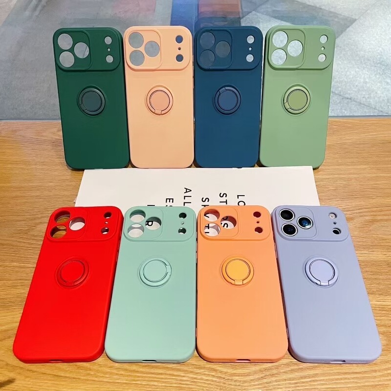 Suitable for Iphone17 Liquid Silicone Ring Phone Case Apple 16Promax All-Inclusive Lens 14 Protective Cover 15