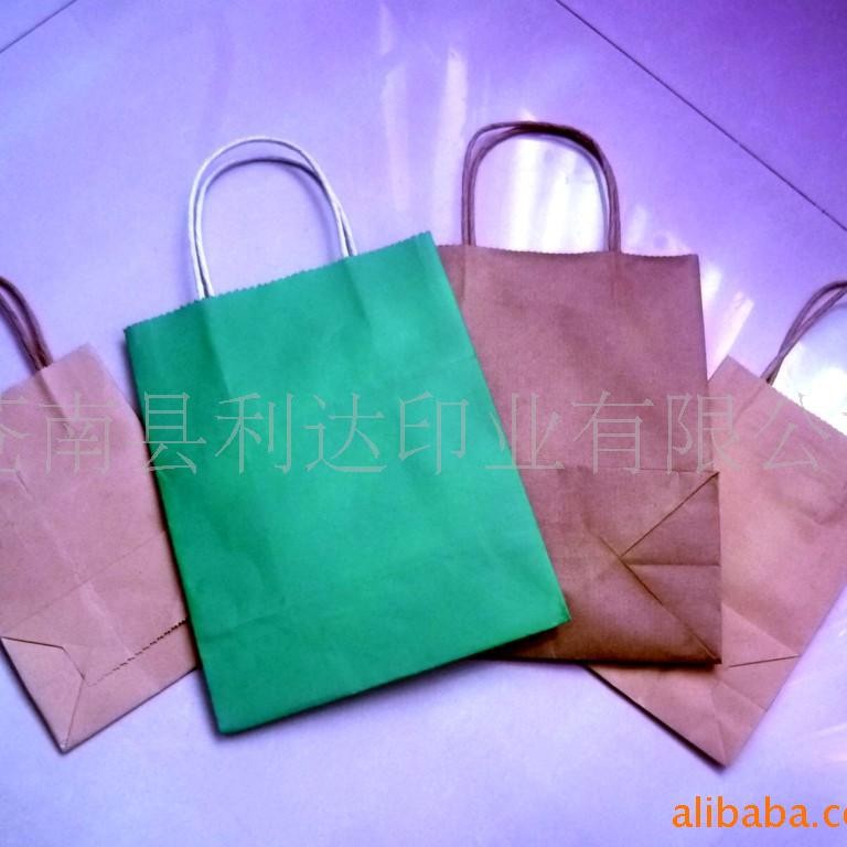 厂家值供牛皮纸袋纸手提纸袋外贸出口纸袋覆膜纸袋
