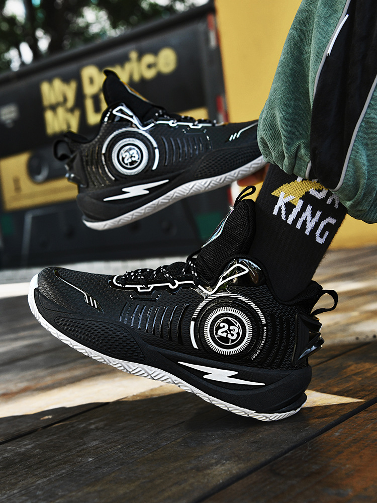 Zapatos de baloncesto de alto nivel transfronterizos, zapatos deportivos para estudiantes de primaria y secundaria, zapatos deportivos de fricción profesional con sonido. image 4