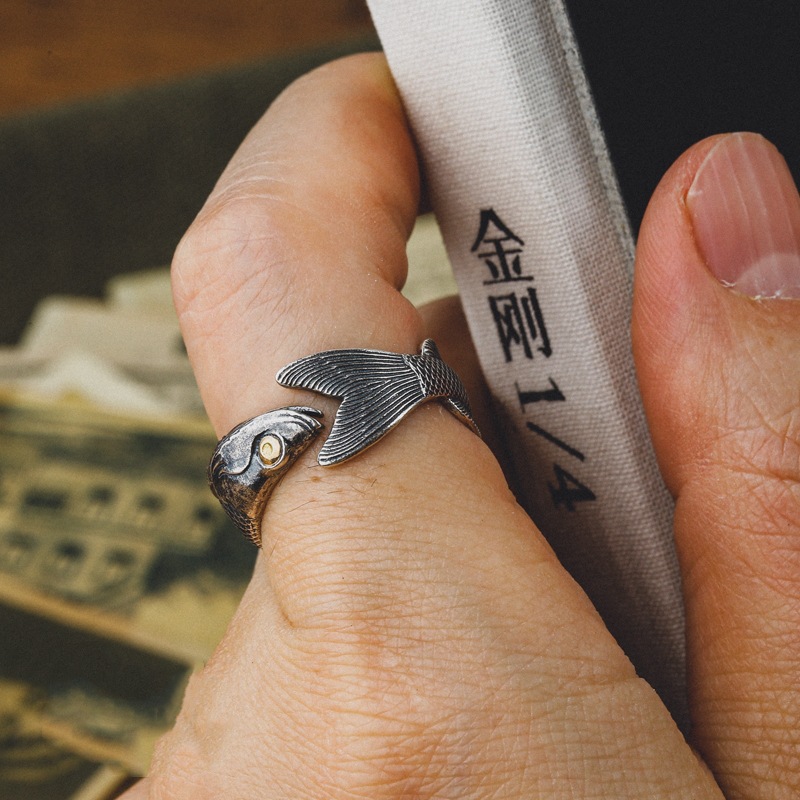 Genuine copper retro fashionable adjustable ring