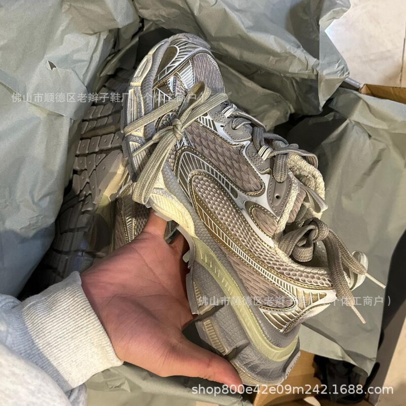 Putian Shijia Cushioning and Wear-Resistant Men's and Women's Running Shoes Paris 3XL Company-Level Spot Dad Shoes High Version