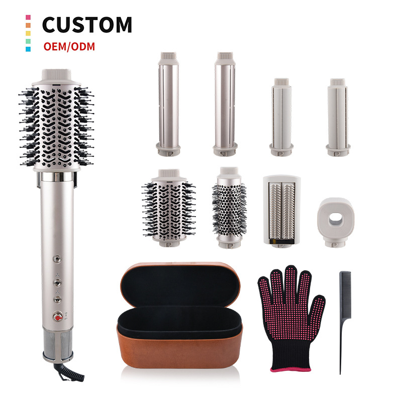 Cross-Border Multifunctional High-Speed Hair Dryer Multi-Head Replaceable All-In-One Hot Air Comb Set Folding Hair Dryer Amazon