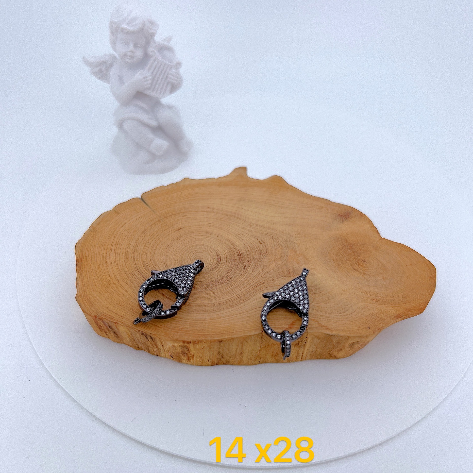 Zircon Inlay Material 1 Piece 15*27MM Copper Zircon Geometric Lobster Clasp Jewelry Accessories