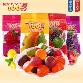 马来进口LOT100一百份100分软糖150gQQ果汁水果芒果味喜糖零食品