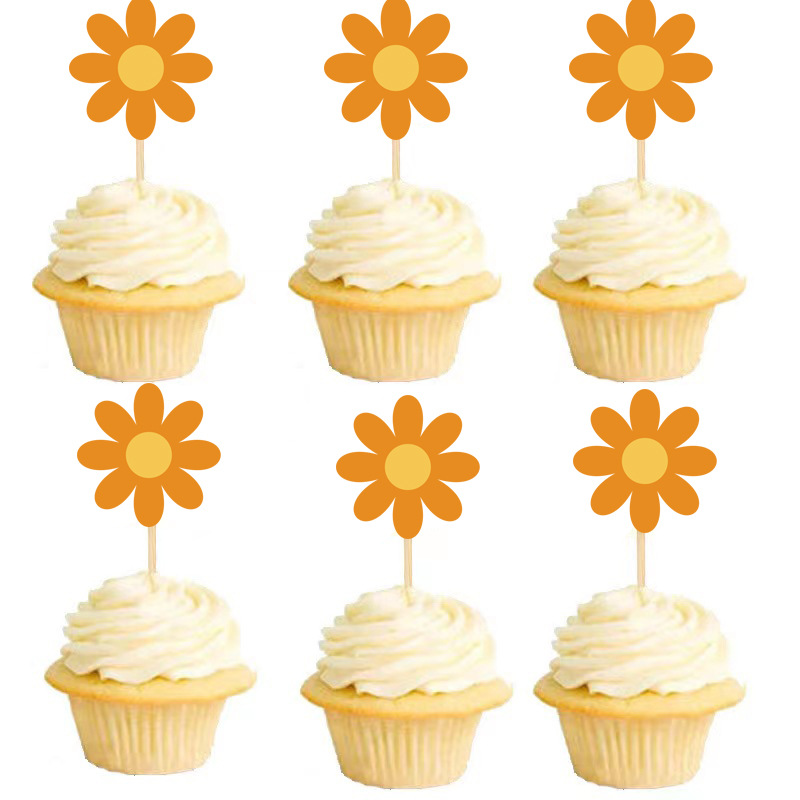 Fábrica en stock pastel tarjeta plug-in creativo fiesta decoración Margarita Rosa pequeña flor papel paja creativo