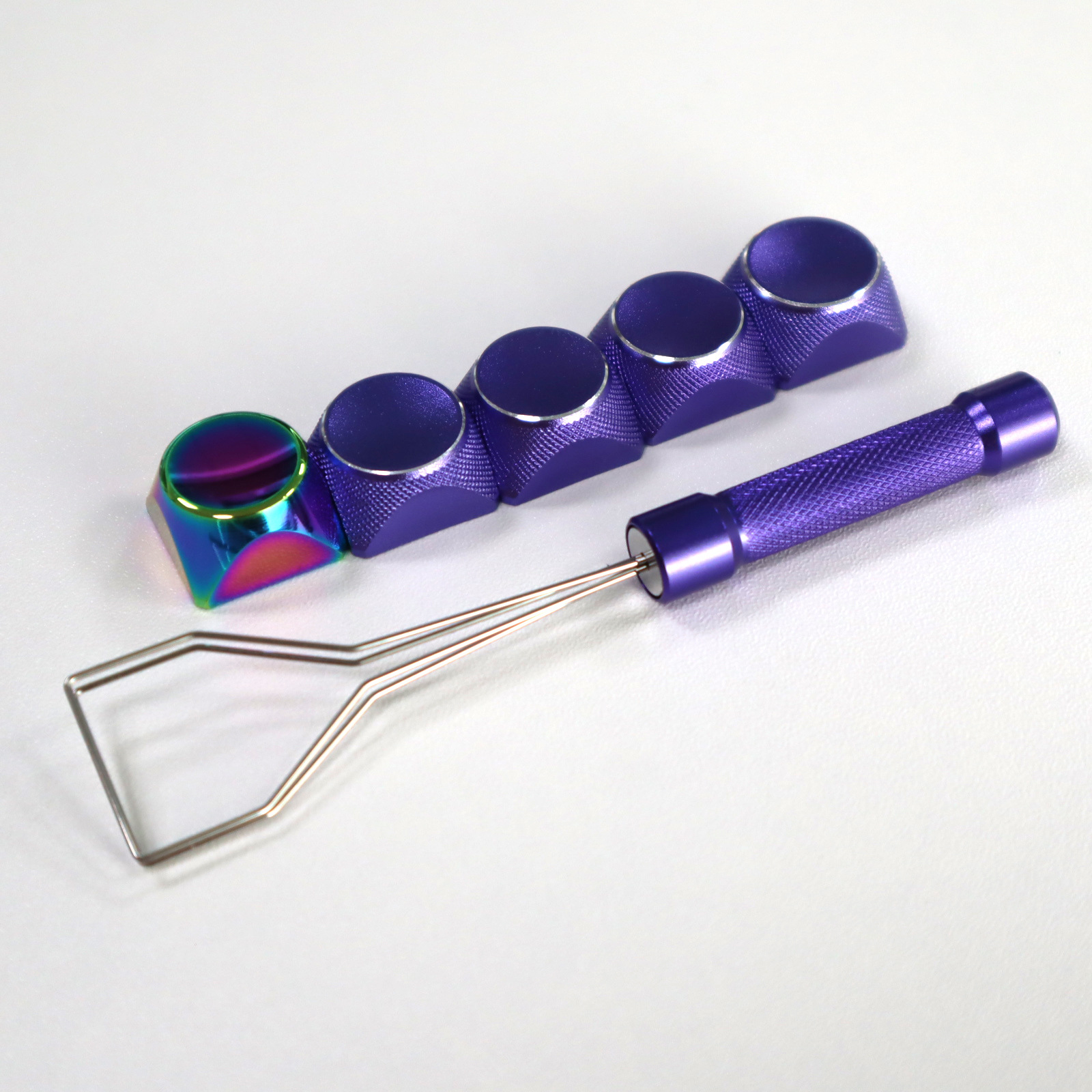 Xda altamente personalizada aleación de aluminio CNC metal clave tapa mecánica teclado tapa gradiente de color llave metal llave extractor