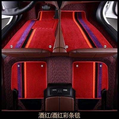 Ayaqaltılar (Kovriklər), Floor Mats Inlaid Wear-resistant and - burgundy-burgundy-plush-blanketchowy-silk