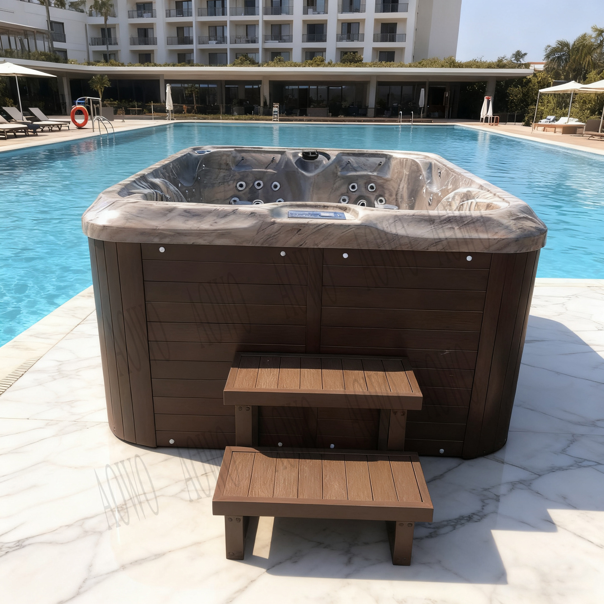 bañera de hidromasaje al aire libre SAP bañera termostática acrílica de lujo piscina de hidromasaje spa 3 personas bañera de jacuzzi
