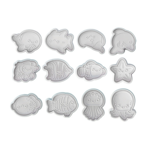  Sea Animal Series Cookie Mold DIY Baking Set Kitchen Household Creative Cake Mold Frosting