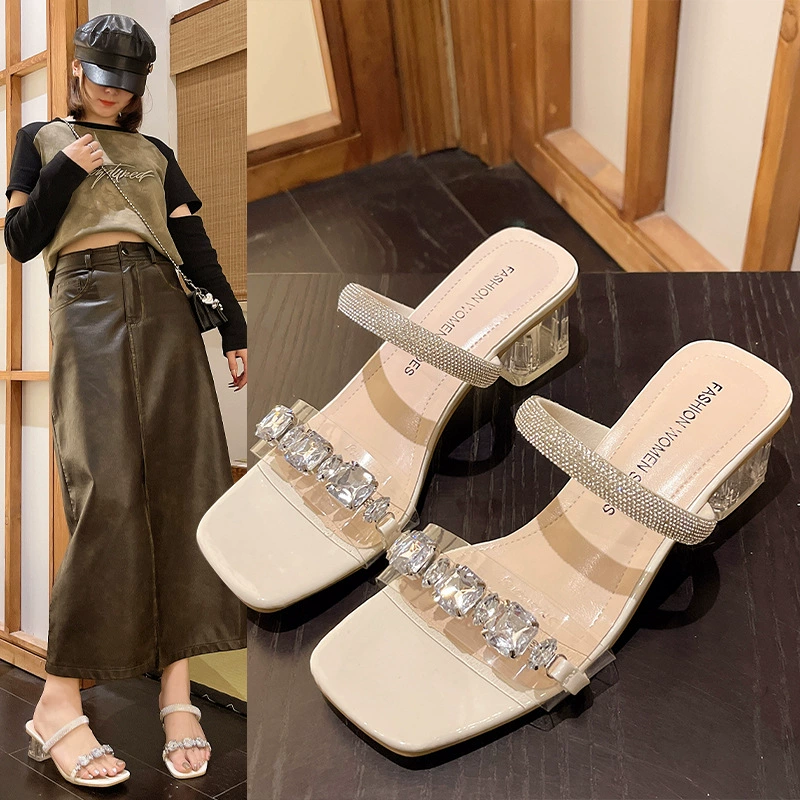 High slide, slippers, summer footwear for leisure, plus size