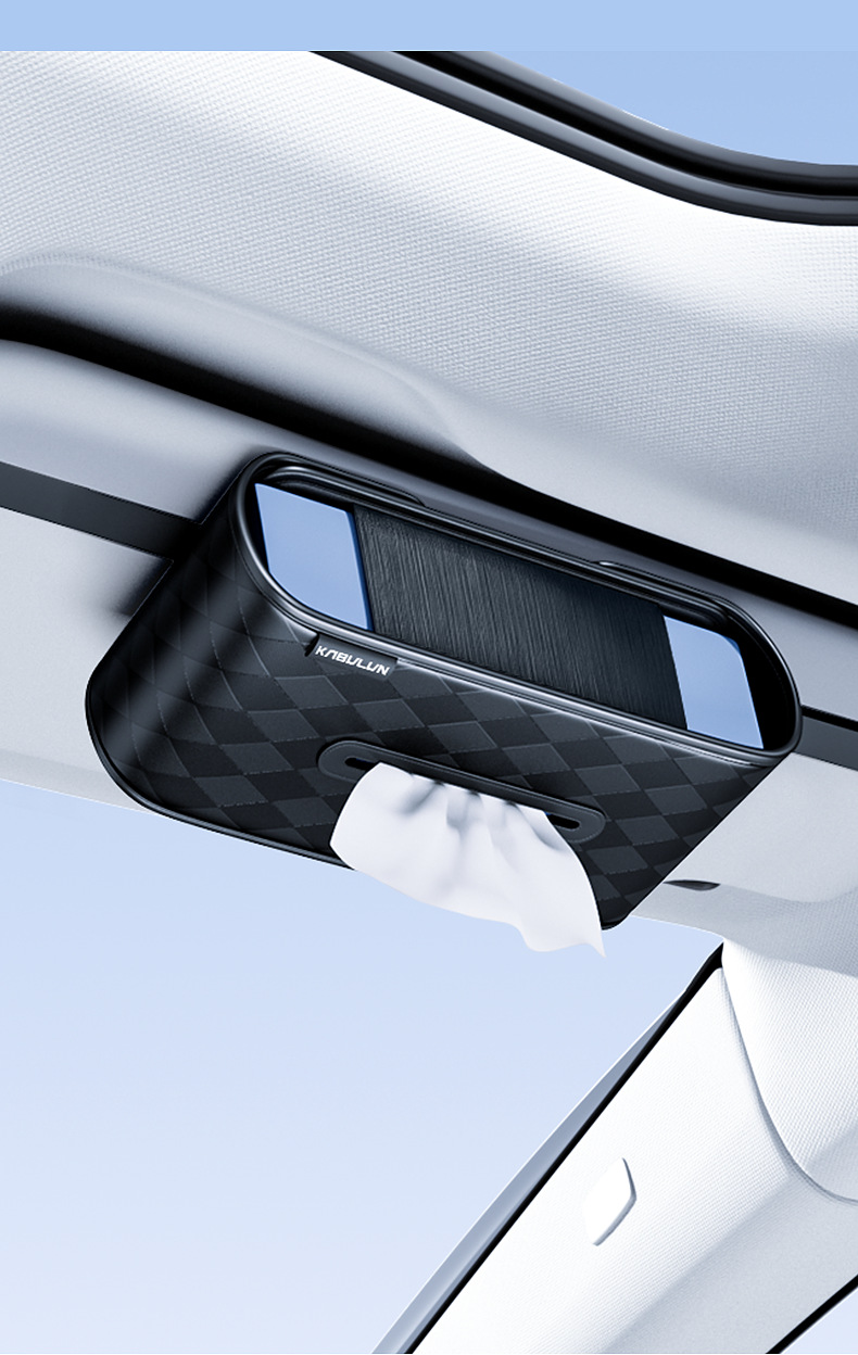 Car sun visor tissue box, multifunctional strap leather tissue box for car, car accessories for behind the seat
