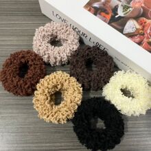 韩版秋冬毛绒发圈大肠毛毛扎头发绳可爱百搭马尾丸子头发饰不伤发