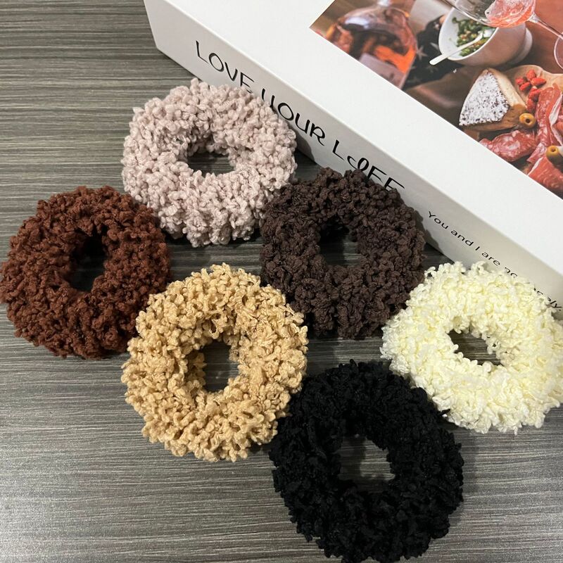 Korean-Style Autumn and Winter Plush Scrunchies, Cute and Versatile Ponytail Hair Ties, Hair Accessories That Don'T Damage Hair