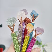 ✅包钻大钻石圆珠笔少女学生文具旋转金属笔水晶钻石笔广告礼品笔