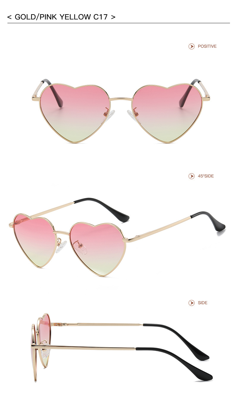 Travel Occasion Cute Fashion Sweetheart Shape Pc Special-shaped Mirror Full Frame Sunglasses