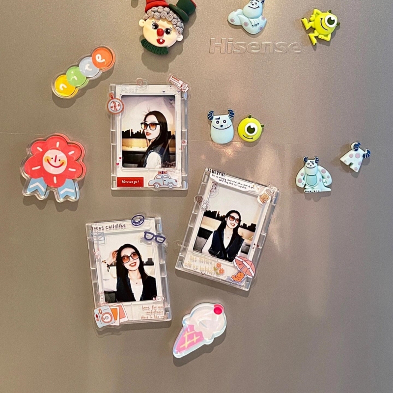 Polaroid Magnetic Photo Frame Fridge Magnet 3inch Display Stand Couple Photo Display Frame Celebrity Card Decoration Ornament Polaroid Magnetic Photo Frame Fridge Magnet 3inch Display Stand Couple Photo Display Frame Celebrity Card Decoration Ornament