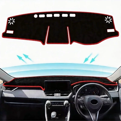 Günəş əleyhinə siperlik – 2019-2024 Toyota RAV4 car - red-edged-right-hand-drive-single-layer-polyester