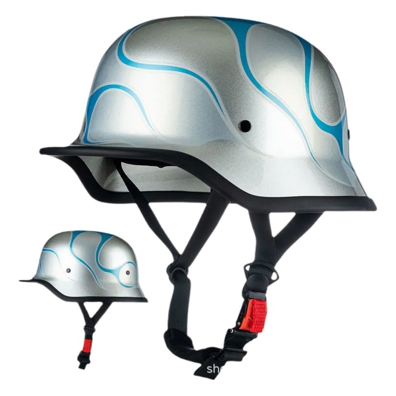 Casco soldado alemán Harley motocicleta retro medio casco de la motocicleta Certificación Nacional primicia casco Four Seasons fábrica al por mayor