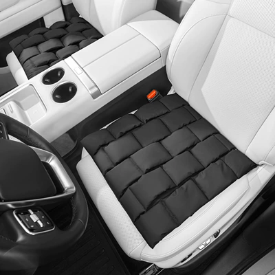 Four Seasons Pad – Sales from the Manufacturer - front-seat-cushion-2-pieces-classic-black-anti-fouling-leather-bubble-cushion
