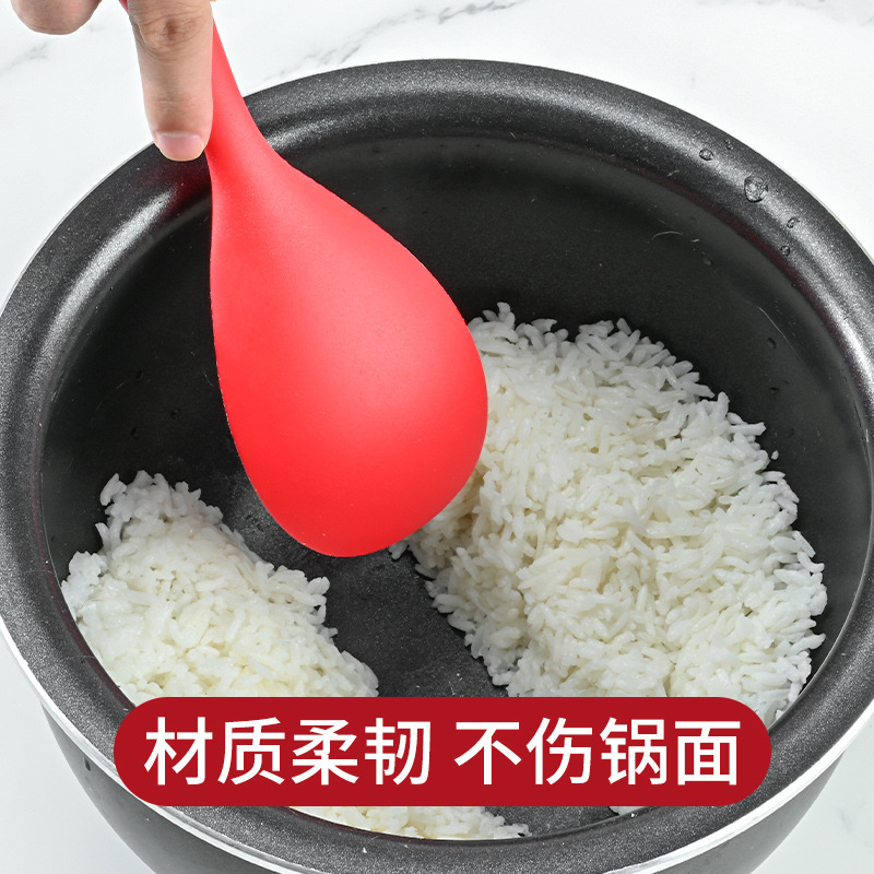 Cuchara de arroz de silicona cuchara de arroz doméstica de grado alimenticio cuchara de arroz no pegajosa arroz resistente a alta temperatura cuchara de arroz cocina de arroz