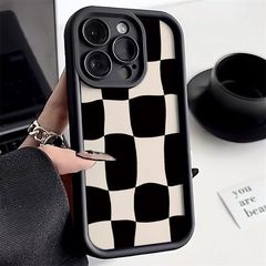 不規則格子iPhone15/14ProMax手機殼13蘋果12/11全包XS/XR/X防