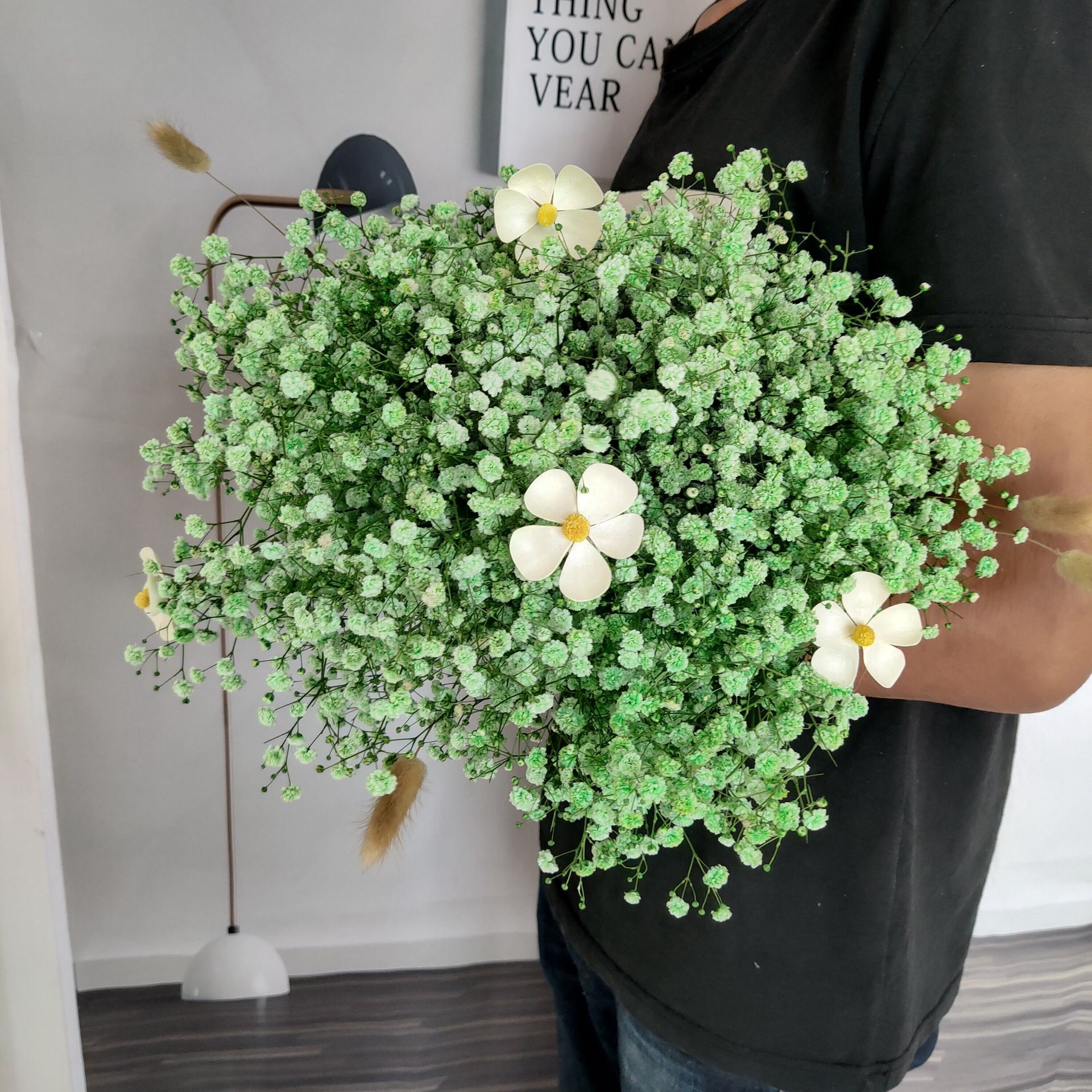 플래시 세일 가격 그린 안개꽃 + 토끼꼬리 바이올렛