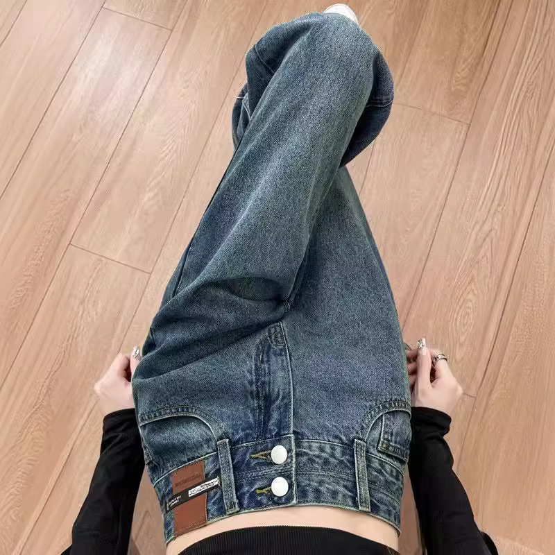 Vintage Jeans Women's Straight High Waist Loose Summer New Niche Slim Wide Leg Pants 2024 Vintage Jeans Women's Straight High Waist Loose Summer New Niche Slim Wide Leg Pants 2024