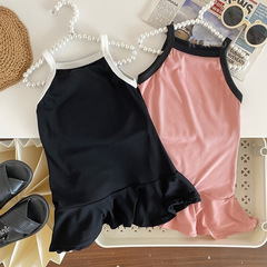 2022女童夏季背心吊帶裙夏裝兒童韓版洋氣裙子夏款可愛連衣裙0099