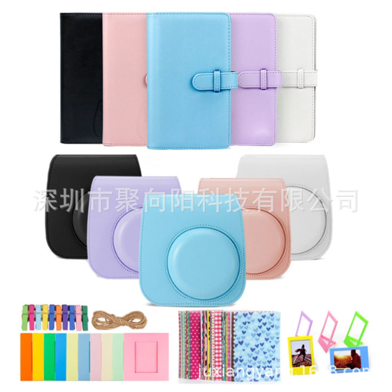 The camera instax mini 12/11/9/8 accessory set 5-in -1 color photo frame 108 page photo album