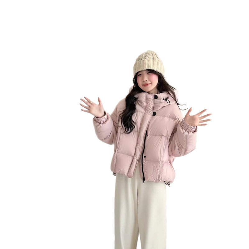 2025年秋冬季新款90白鸭绒泡芙羽绒服女装宽松短款连帽保暖小外套|undefined