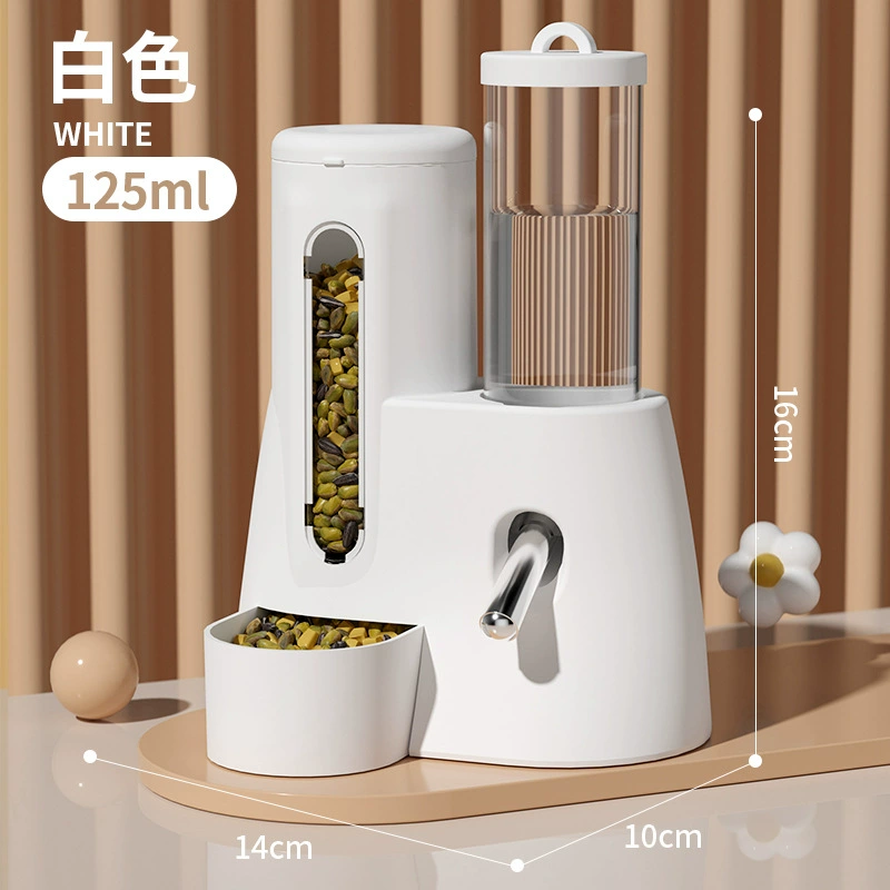 Automatic Hamster Feeder & Waterer (Hamster), 80/125 ml Two‑in‑One Bowl Bottle