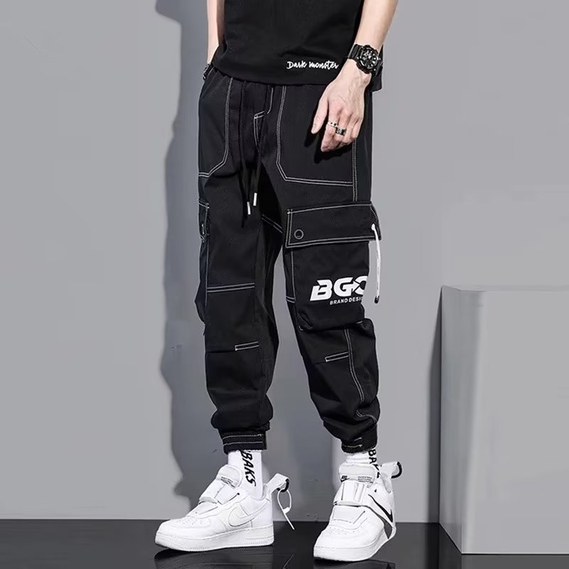 Thin Cargo Pants for Men 2025 Summer Multi-Pocket Jogger Pants Korean Style Student Mid-Waist Trendy Loose Casual Long Pants