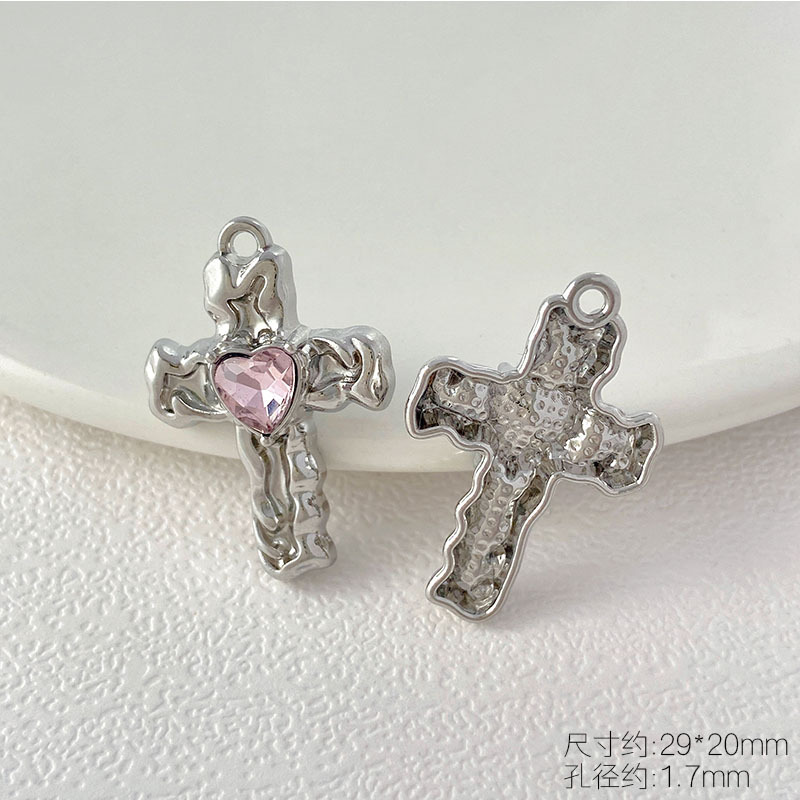ダークスイートクールスタイルペンダントコレクション愛の十字架の羽 DIY ネックレスイヤリングブレスレットジュエリーアクセサリー|undefined