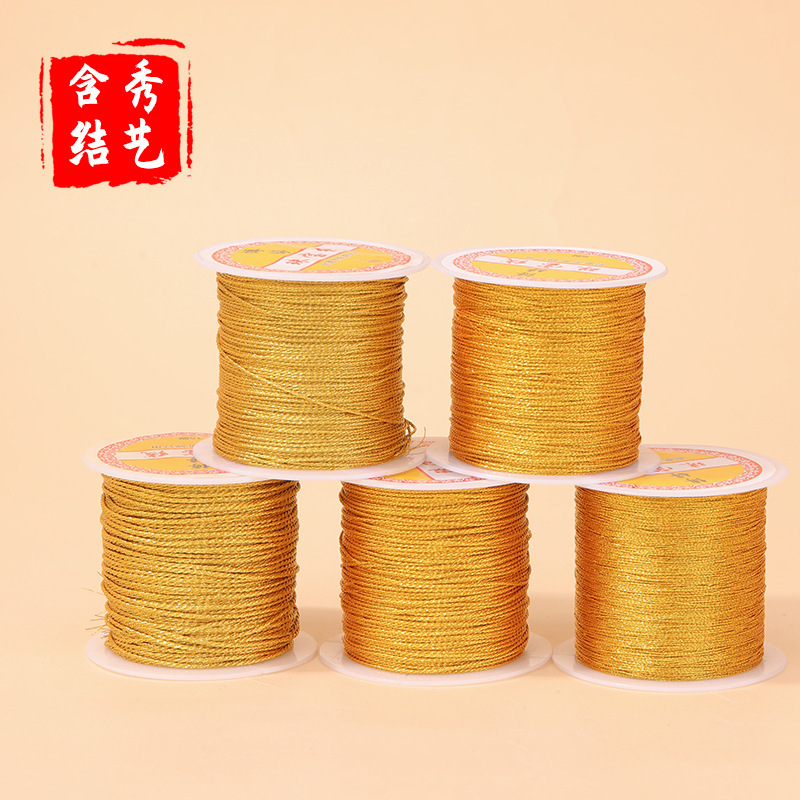 金銀糸 DIY ジュエリー編み糸金銀ブレスレット巻きネックレスタグラインタワーワイヤー|undefined