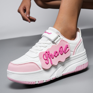 Heelys Shoes for Girls 2025 Spring and Autum New Kidsren's Sports Four-Wheel Girls' Medium and Large Kidsren's Skating Shoes