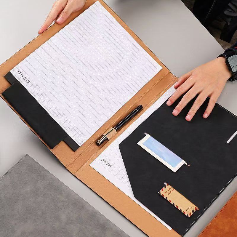 Business Magnetic File Clipboard A4 Hard Cover Luxury Office Stationery Manager Folder Notepad Notebook with Logo Printing