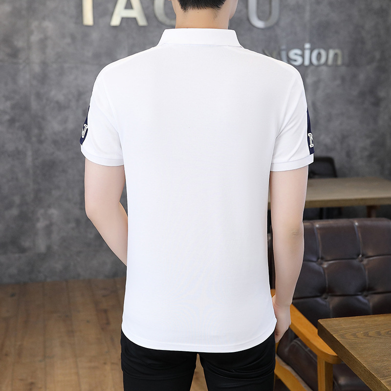 Ángulo 7726-verano nuevo estilo casual camisa polo de manga corta moda para hombres camiseta de manga corta para hombres