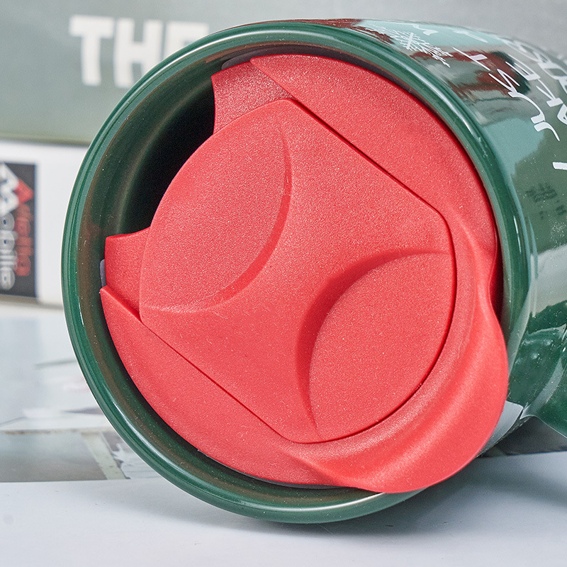 Creativo Navidad nuevo regalo Taza de cerámica de gran capacidad taza de agua con tapa letras impresas taza de alta apariencia