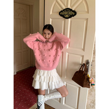 诠释美 NEWOPEN 2024秋冬甜美少女风清亲减龄毛球慵懒毛衣女F2251