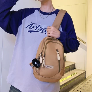 2026新款单肩斜挎包男士休闲运动胸包简约单肩小挎包女骑行包斜挎