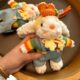 Carrot plush rabbit car ornaments 2024 new car accessories creative decoration supplies car center console