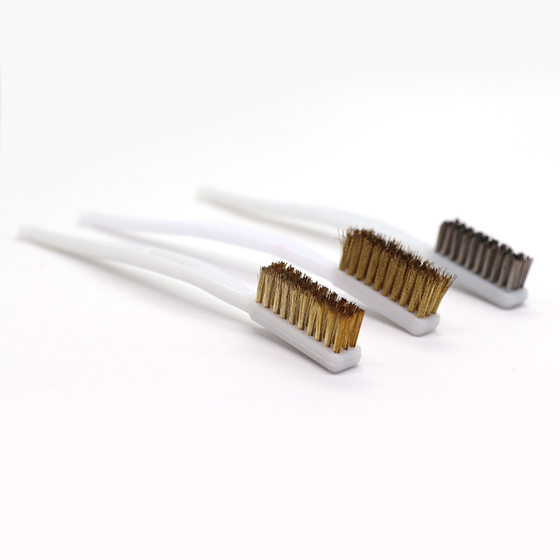 3 rows of stainless steel wire copper wire brush text play small toothbrush paste backing cleaning walnut diamond tools a generation of hair