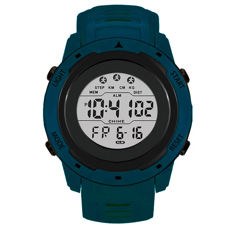Cold light waterproof outdoor sports smart watch alarm clock pedometer mileage calories multi-function student watch