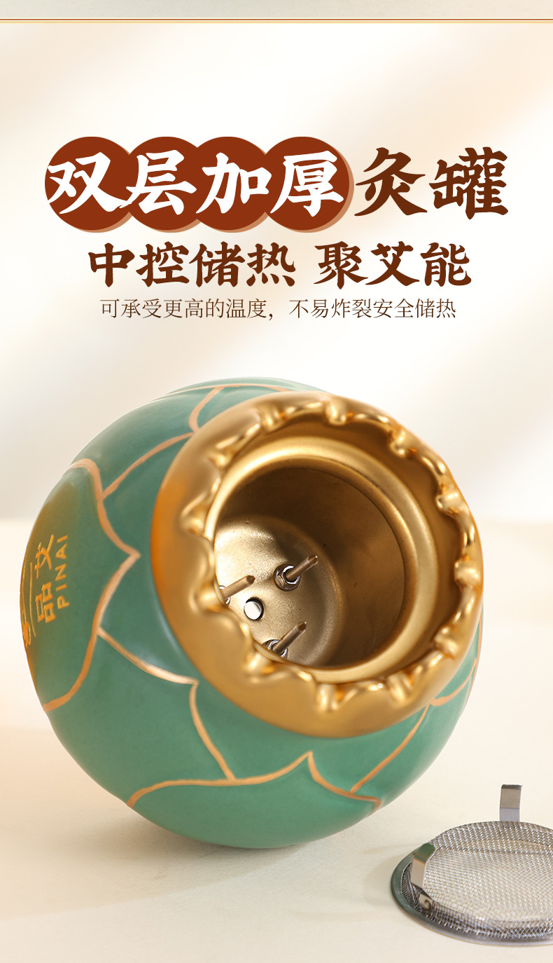 Purple Clay Fire Dragon Jar Portable Moxibustion Gua Sha Massage Tool Dual Use Home Wellness Device quality and texture