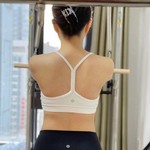 Lulu Original Standard Flow Yoga Sports Bra Y-Shaped Vest Shoulder Strap Chest Pad Fitness Shock-Proof Bra for Women