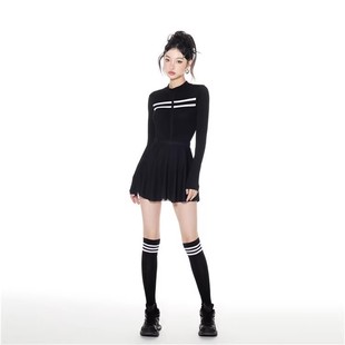 Swimwear for princess, set, sports long-sleeve, fitted