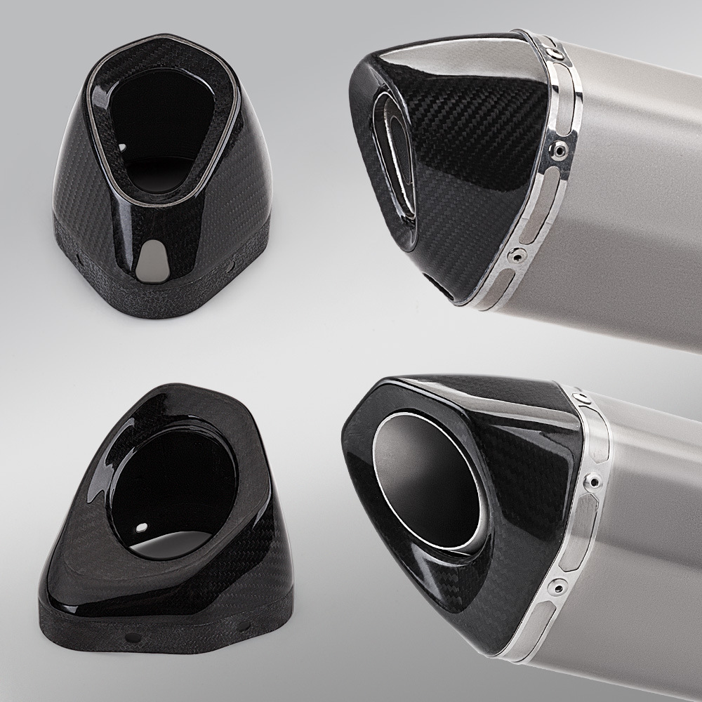 Motorcycle modification: suitable for large hexagonal tail-section silencers, exhaust pipes, carbon fiber heat-insulating anti-scald decorative cover